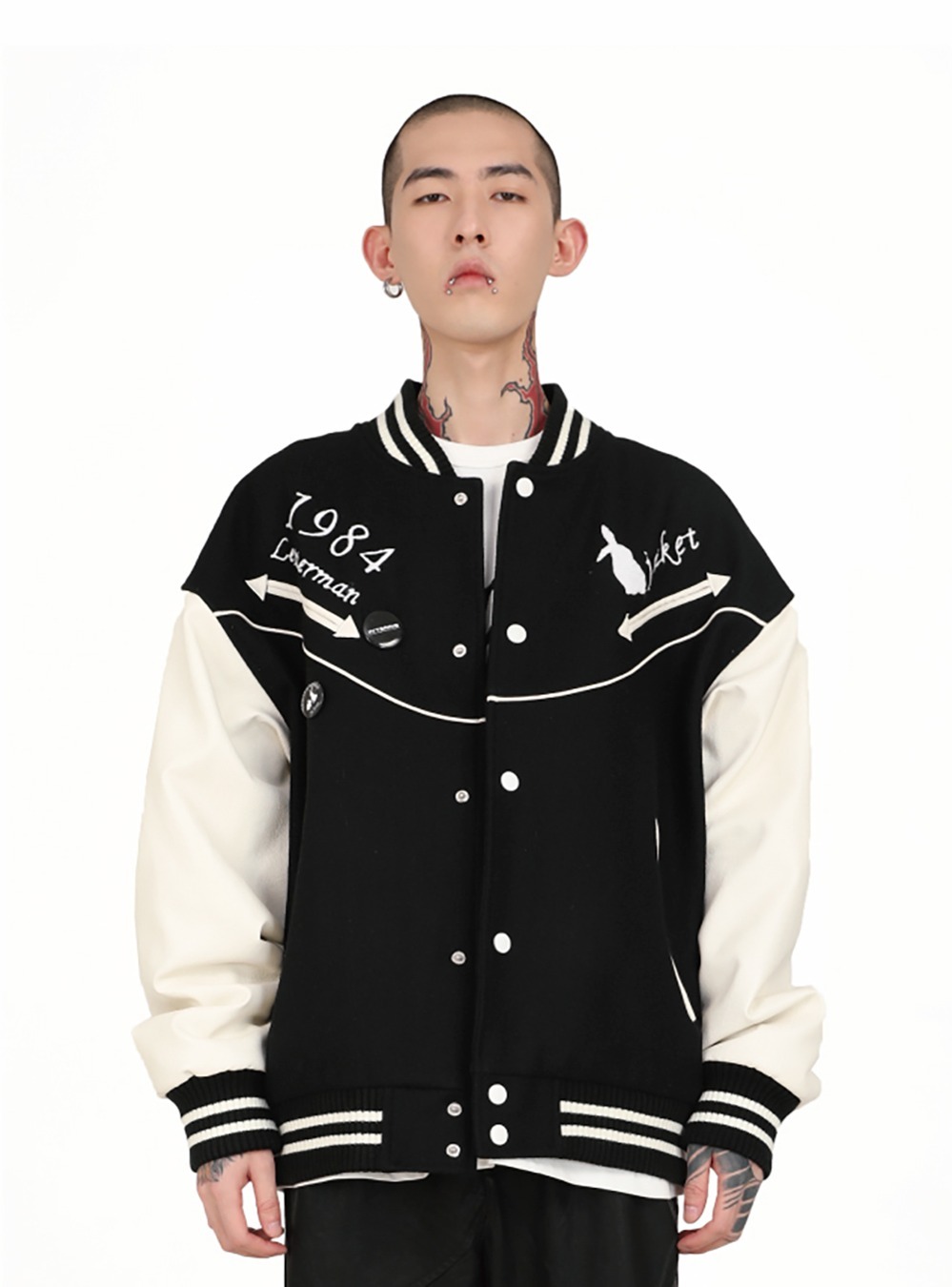 IN TERRIS] Basic Fur Embroidered Jacket - BCAESAR
