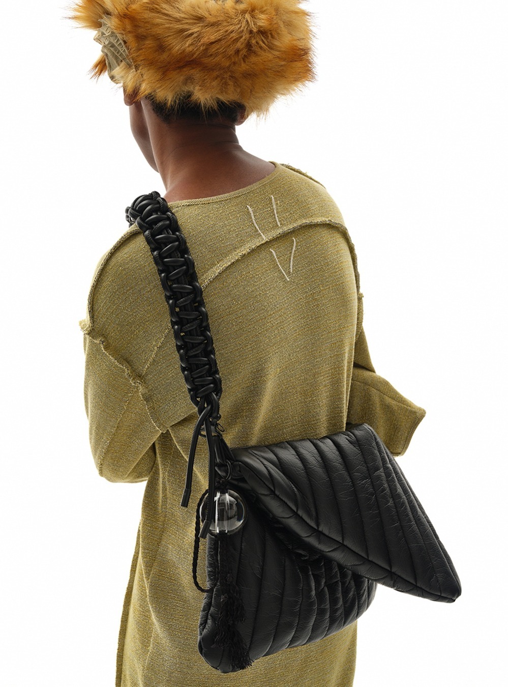 NUTEMPEROR]One Shoulder Black Cross Bag