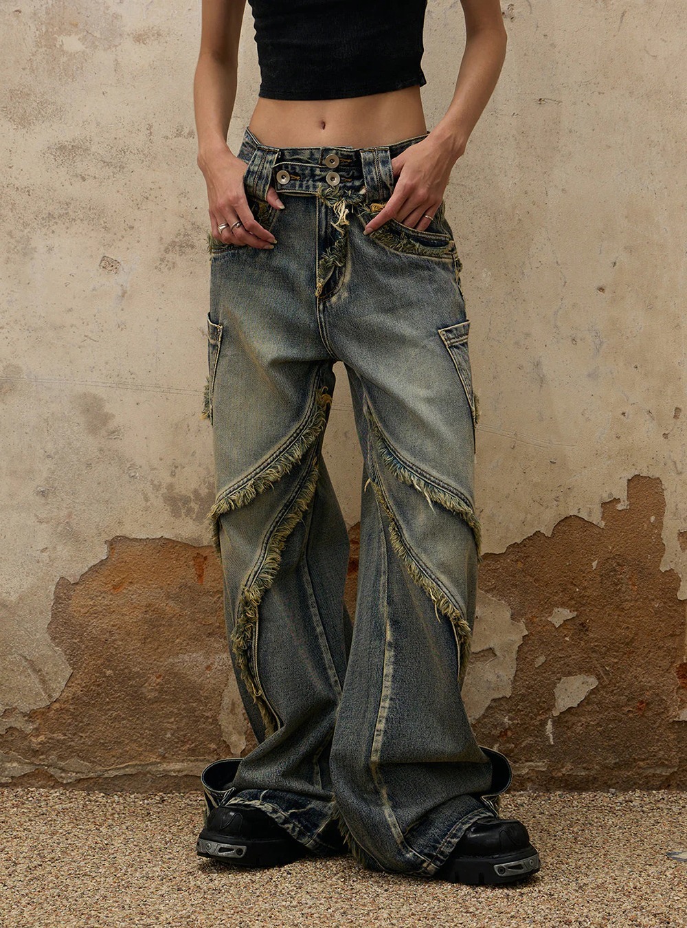 Personsoul Alien dirty Denim jeans ジーパン - tracemed.com.br