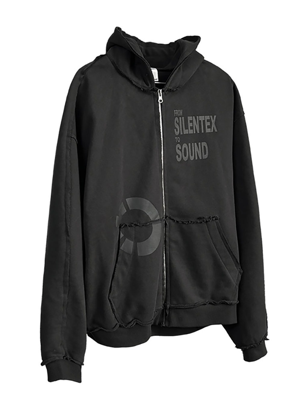 SILENTEX] Cleanfit Loose Print Hoodie (2color) - BCAESAR