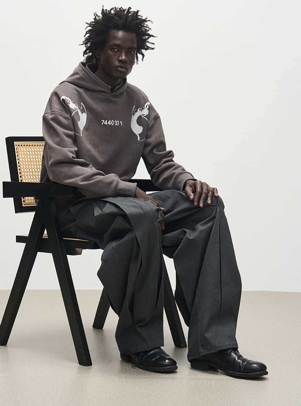 7440 37 1] Pleated Straight Casual Pants - BCAESAR