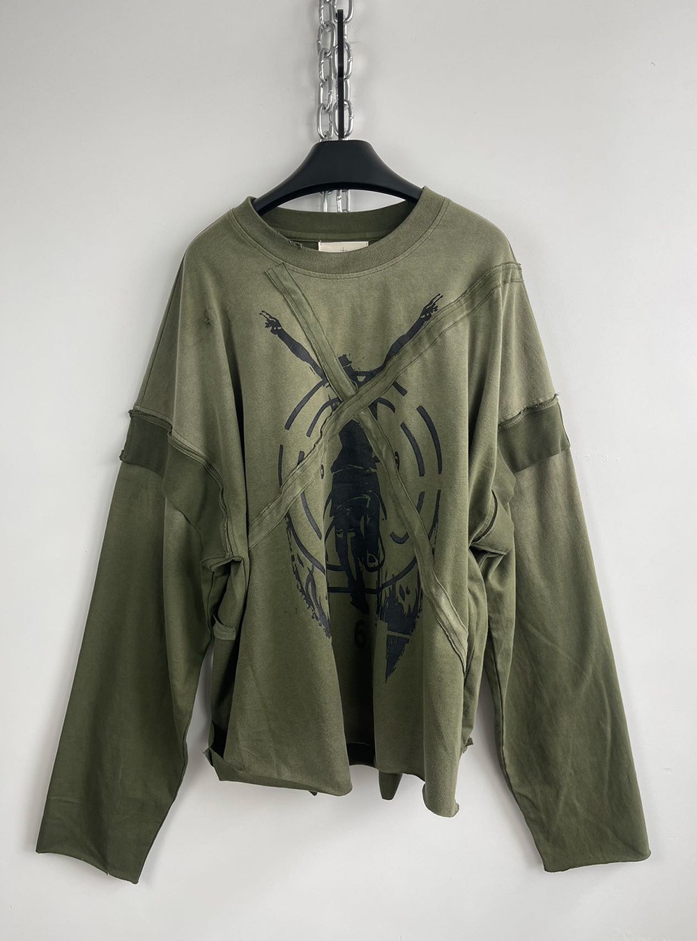 国内で当店のみ Hell System - PATCHWORK DESTROYED SWEATSHIRT Hell & Company Broken Home Yellow Hoodie | Zumiez