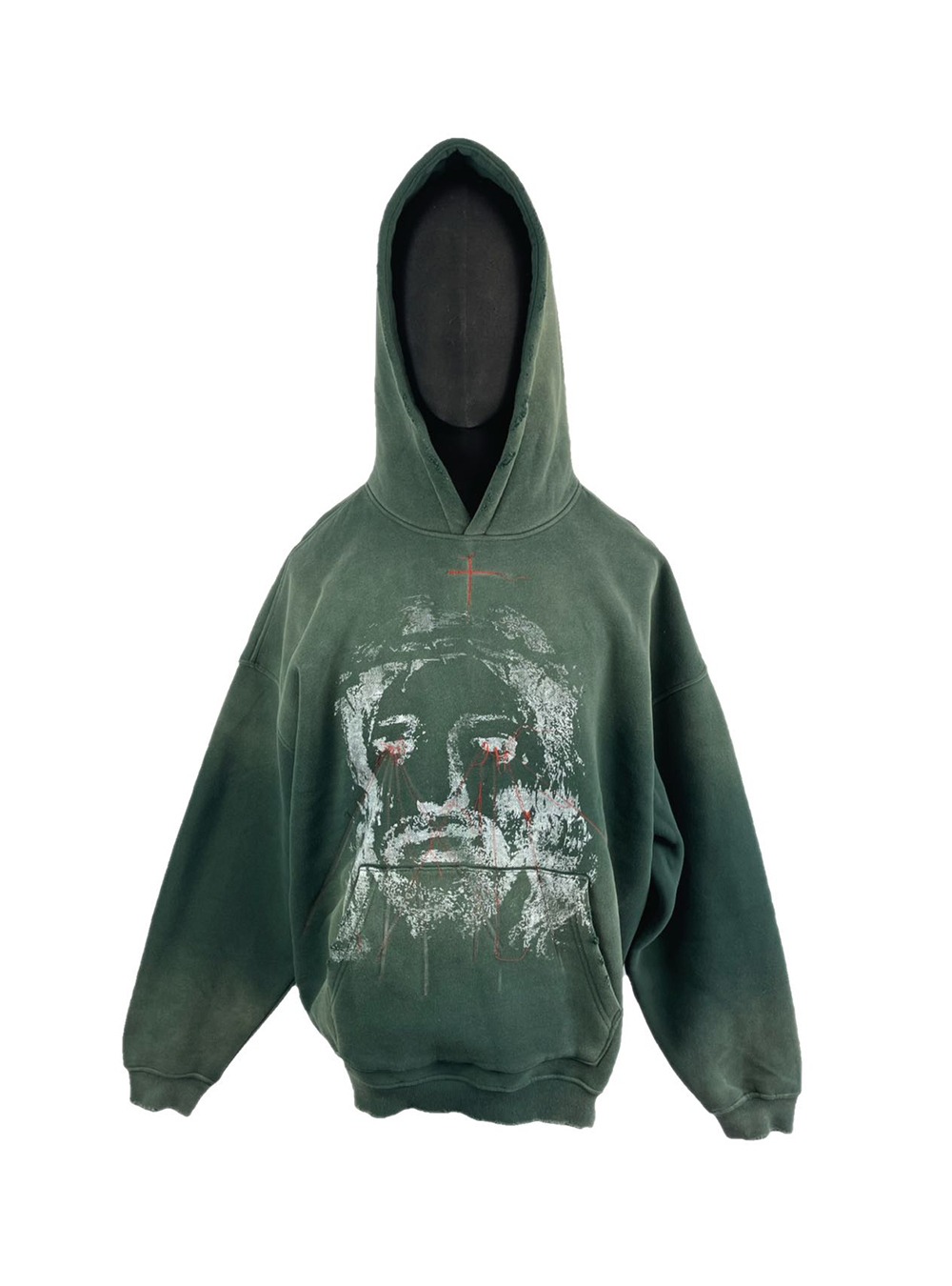 HELL SYSTEM] DISTRESSED WASHED HOODIE - 비엑세스