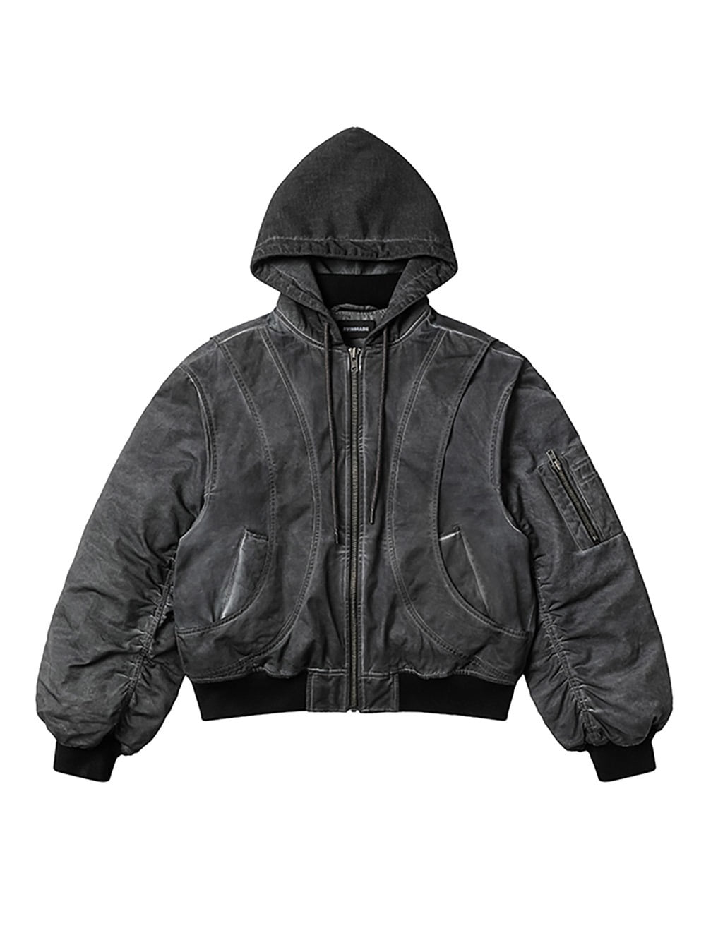 Avin Made] Distressed MA-1 Bomber Jacket - BCAESAR