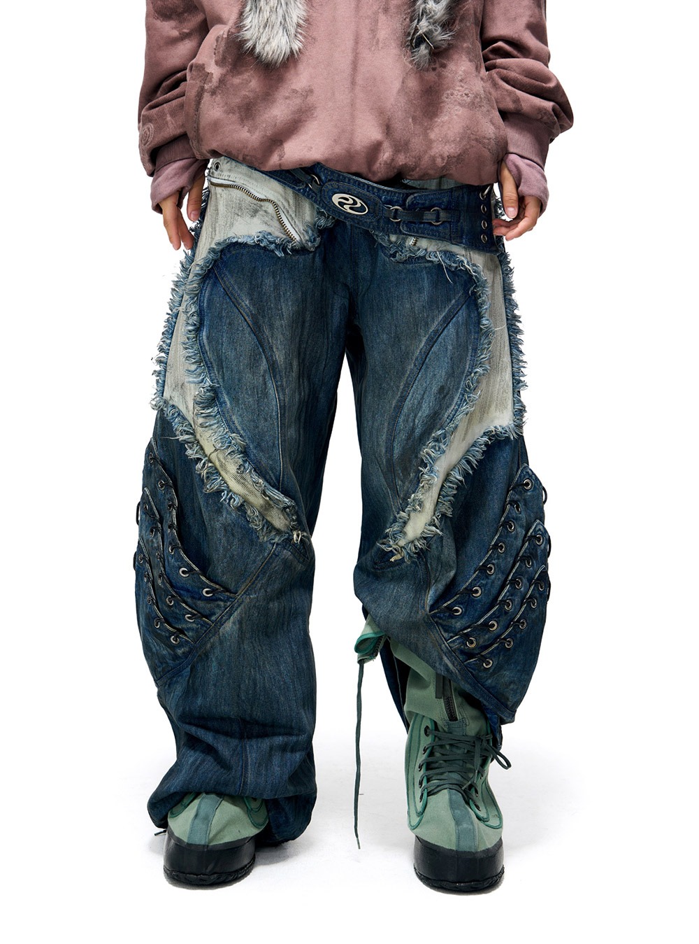 PERSONSOUL Apricot Broken Jeans デニムジーンズ PERSONSOUL Apricot Broken Jeans デニムジーンズ
