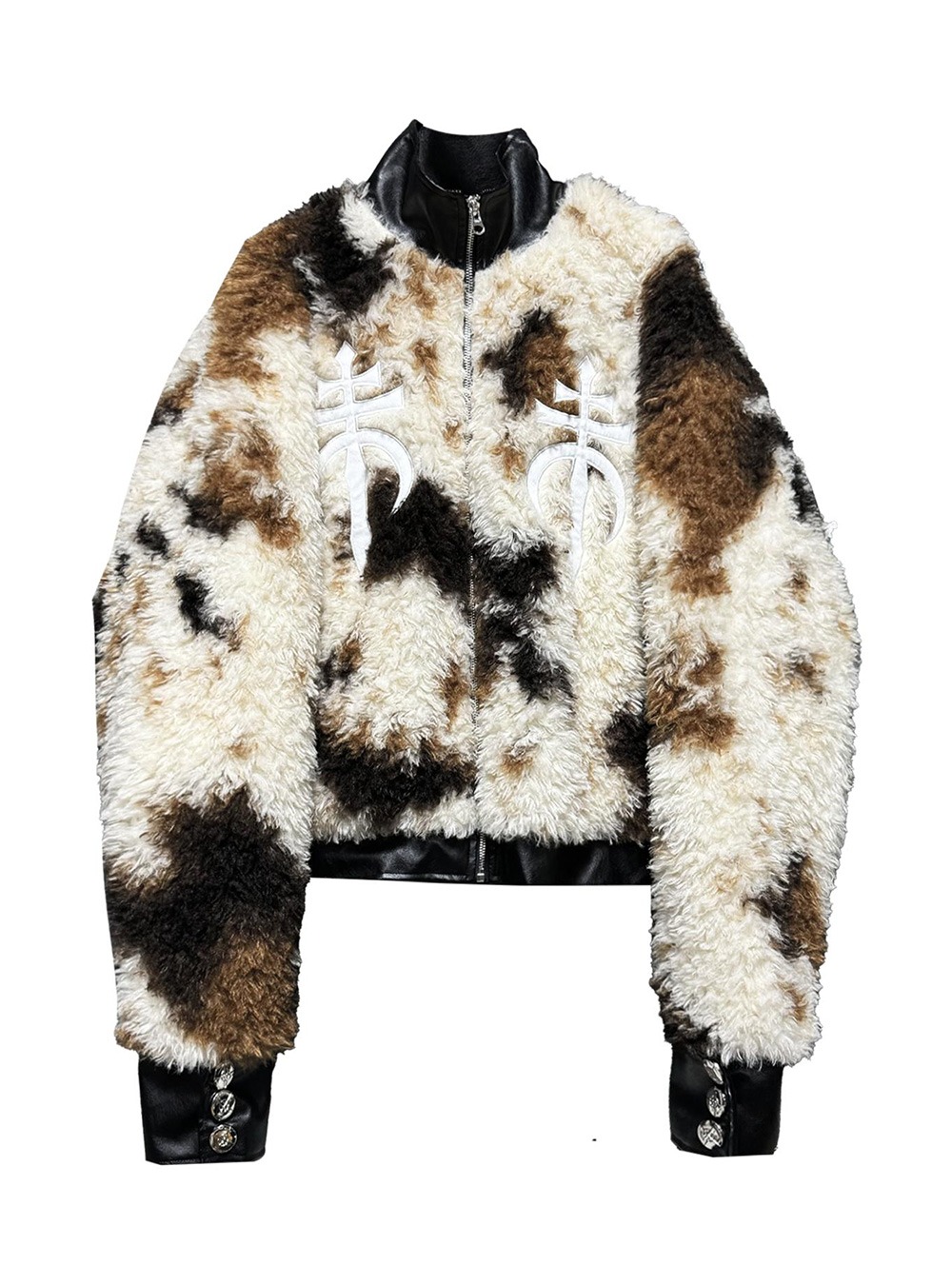 DETW] Multicolor Sherpa Fur Bomber Jacket - BCAESAR