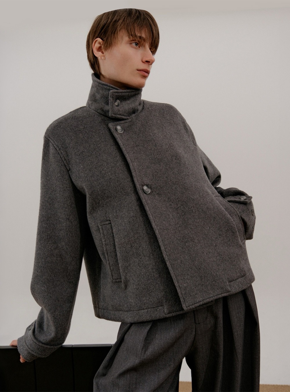 mieajunar lincoln wool short jacket