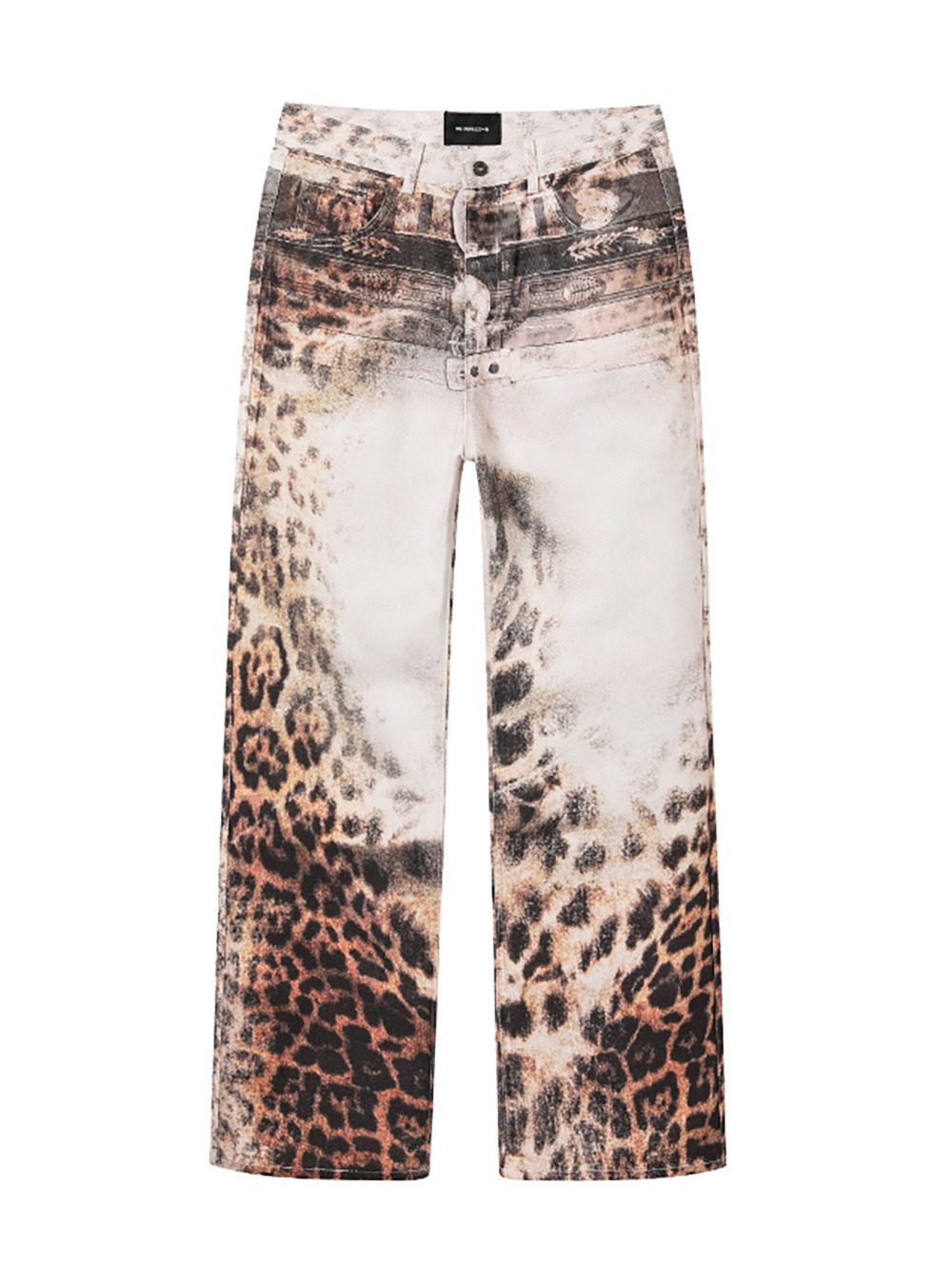 REGENZONE] Leopard Print Gradient Jeans - BCAESAR