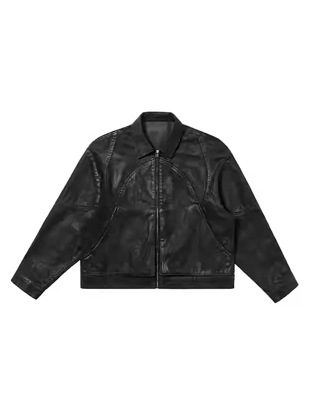 Avin Made] Black Brush-Textured Jacket - BCAESAR