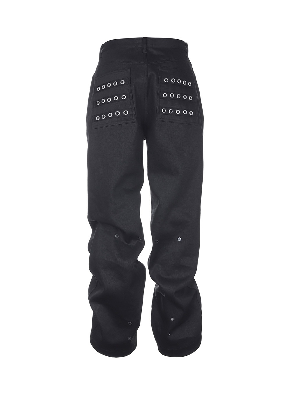 Eyelet Button Black Jeans - BCAESAR