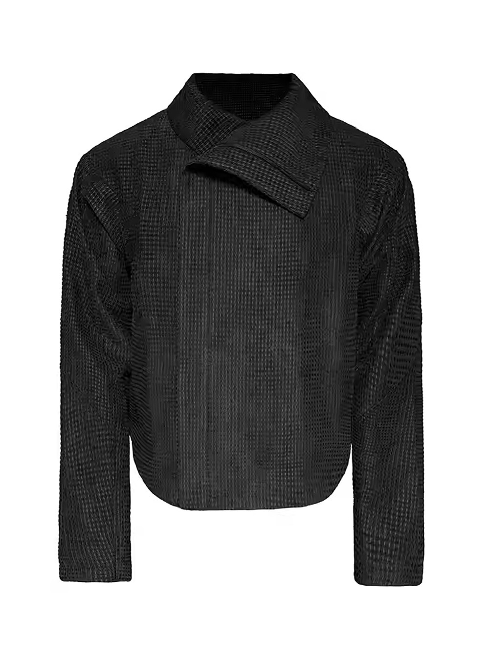 Black Checked Zipper-Jacket | BCAESAR