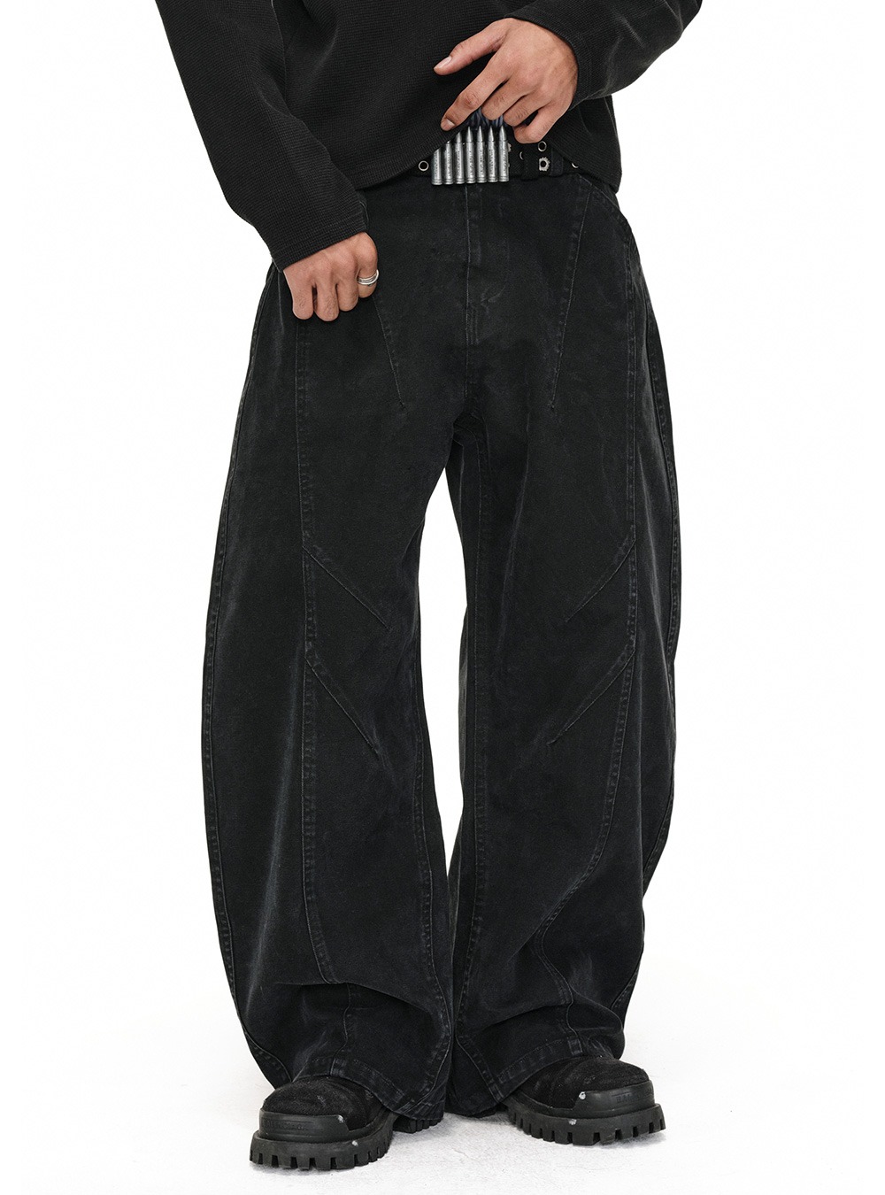 Bossy Hw Wide Pants Black