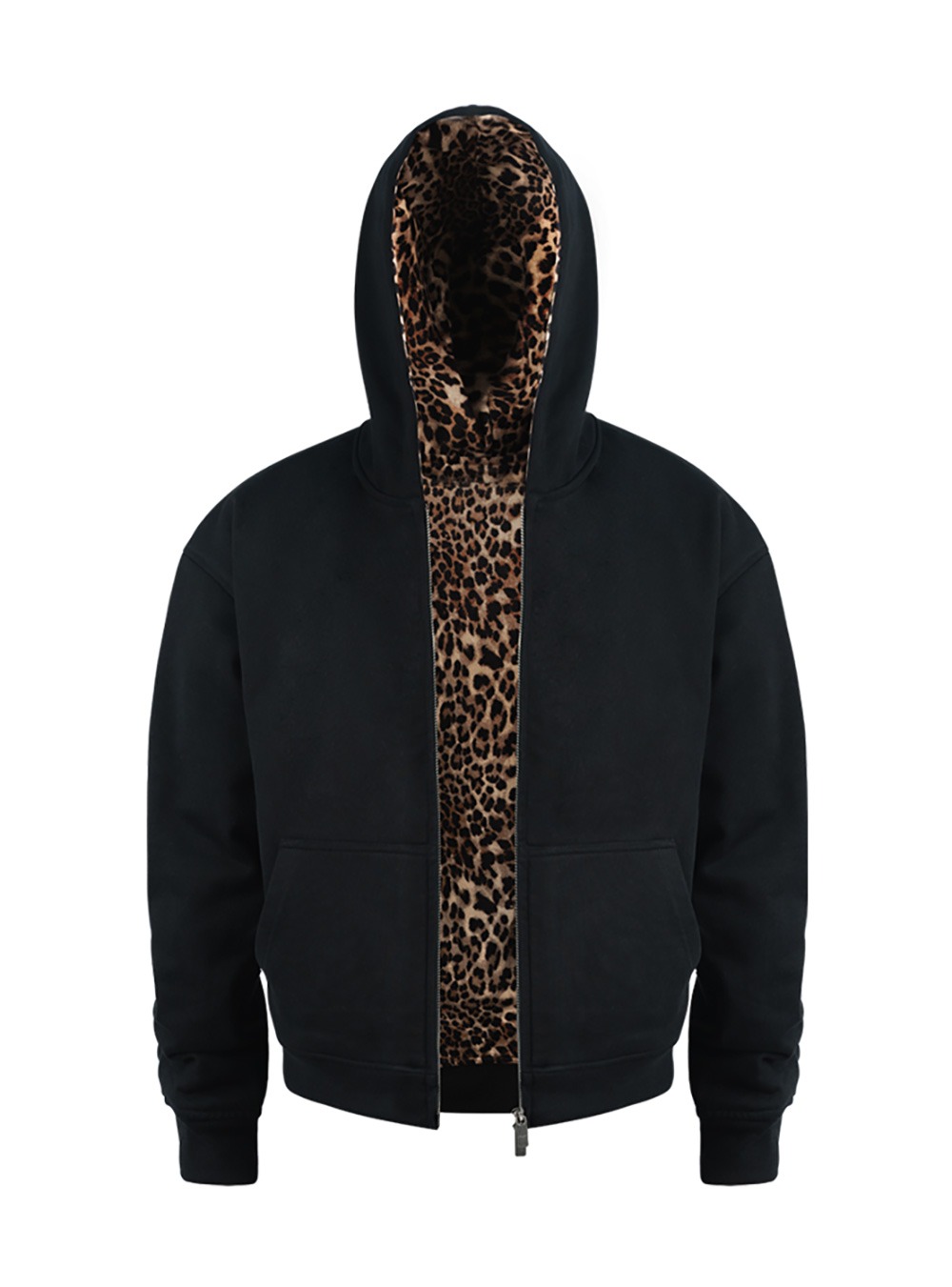 トップス Tornado Mart leopard Double-Zip Hoodie Leopard Lined Zip Hoodie - BCAESAR