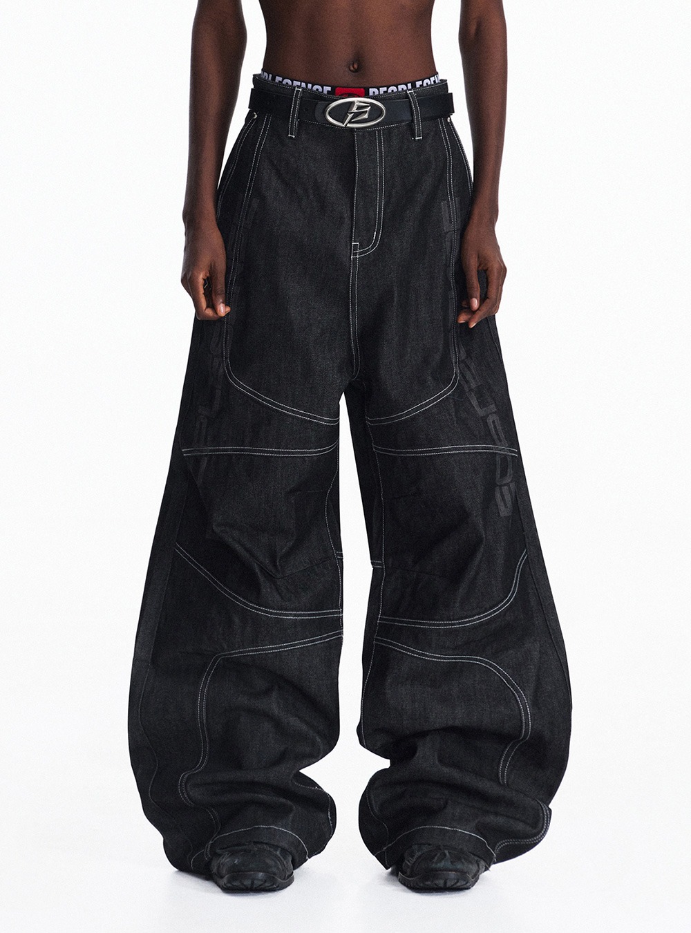 Peoplesense Dark Blue Raw Denim Jeans Peoplesense Dark Blue Wide