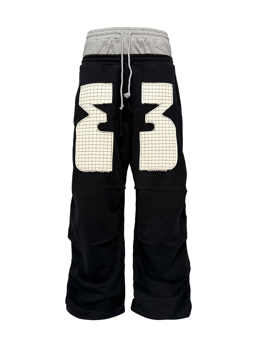Panel Sweatpants Patch Panel Wide Sweatpants - 비엑세스