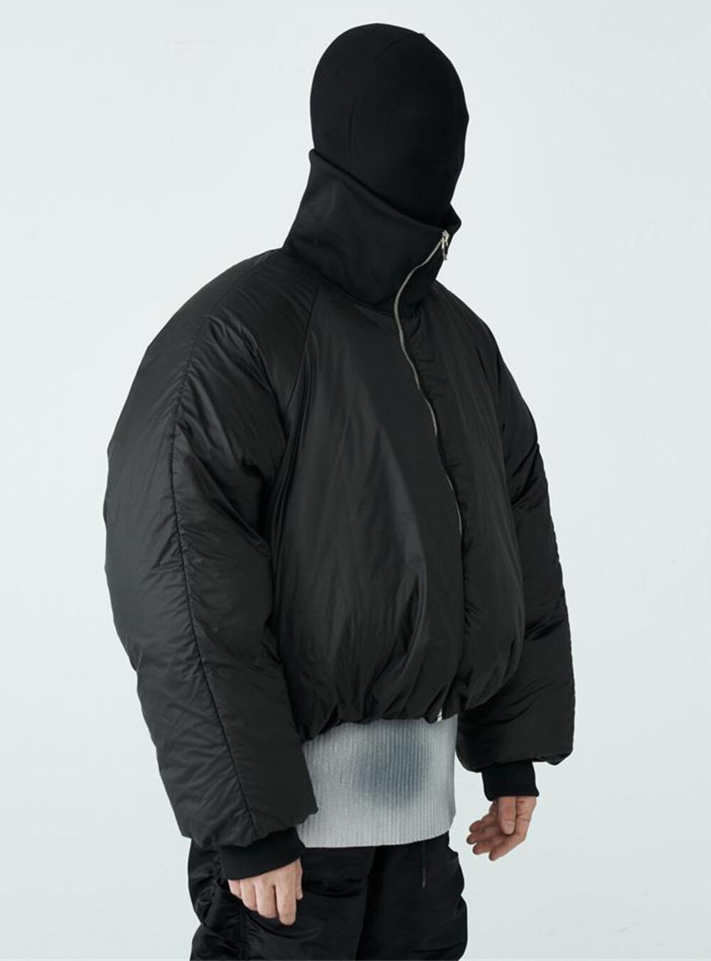 FRKM SCD] Heavy duck down high neck short padded jacket - BCAESAR