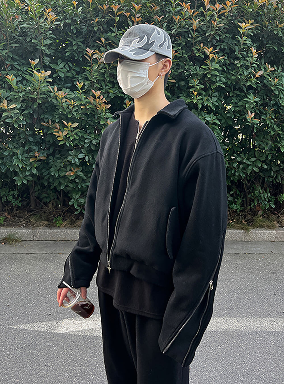 【2024年】お歳暮ギフト Wool Zipper Double Heavy JCAESAR] Jacket BCAESAR - (Black) ジャケット・アウター