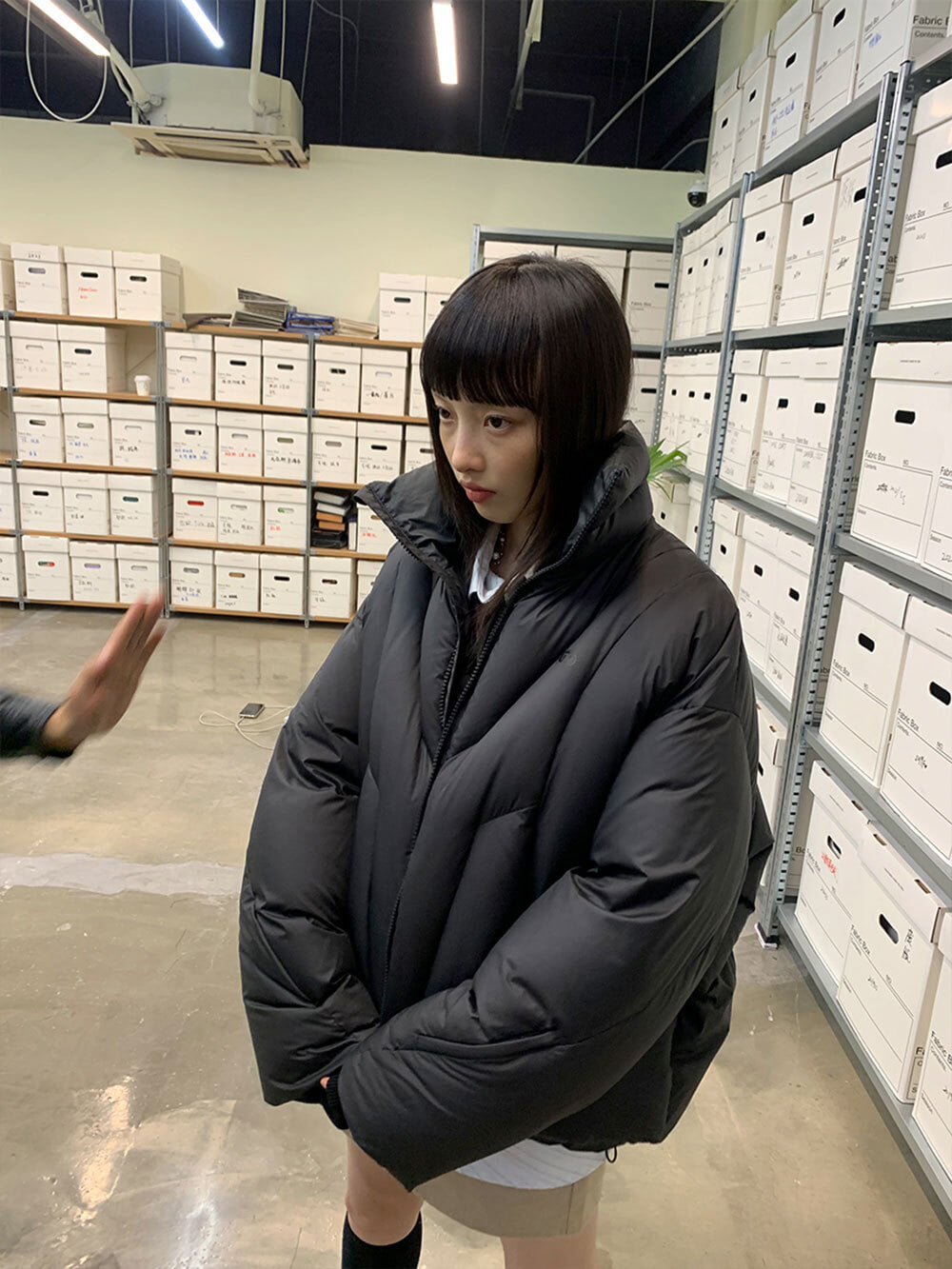 NEVERSEEZ] High-collar Down Jacket - 430 ARCHIVE