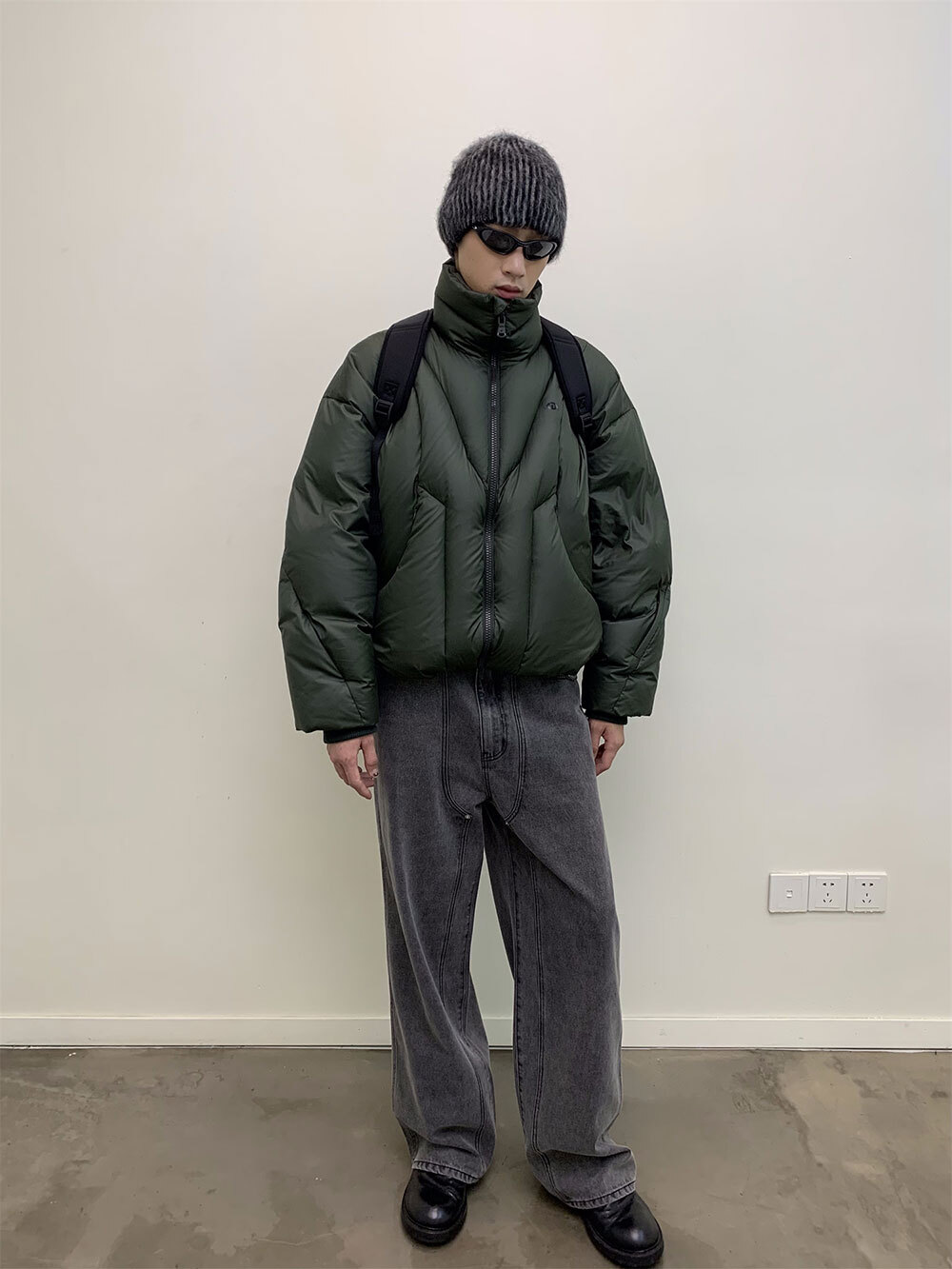 NEVERSEEZ] High-collar Down Jacket - 430 ARCHIVE