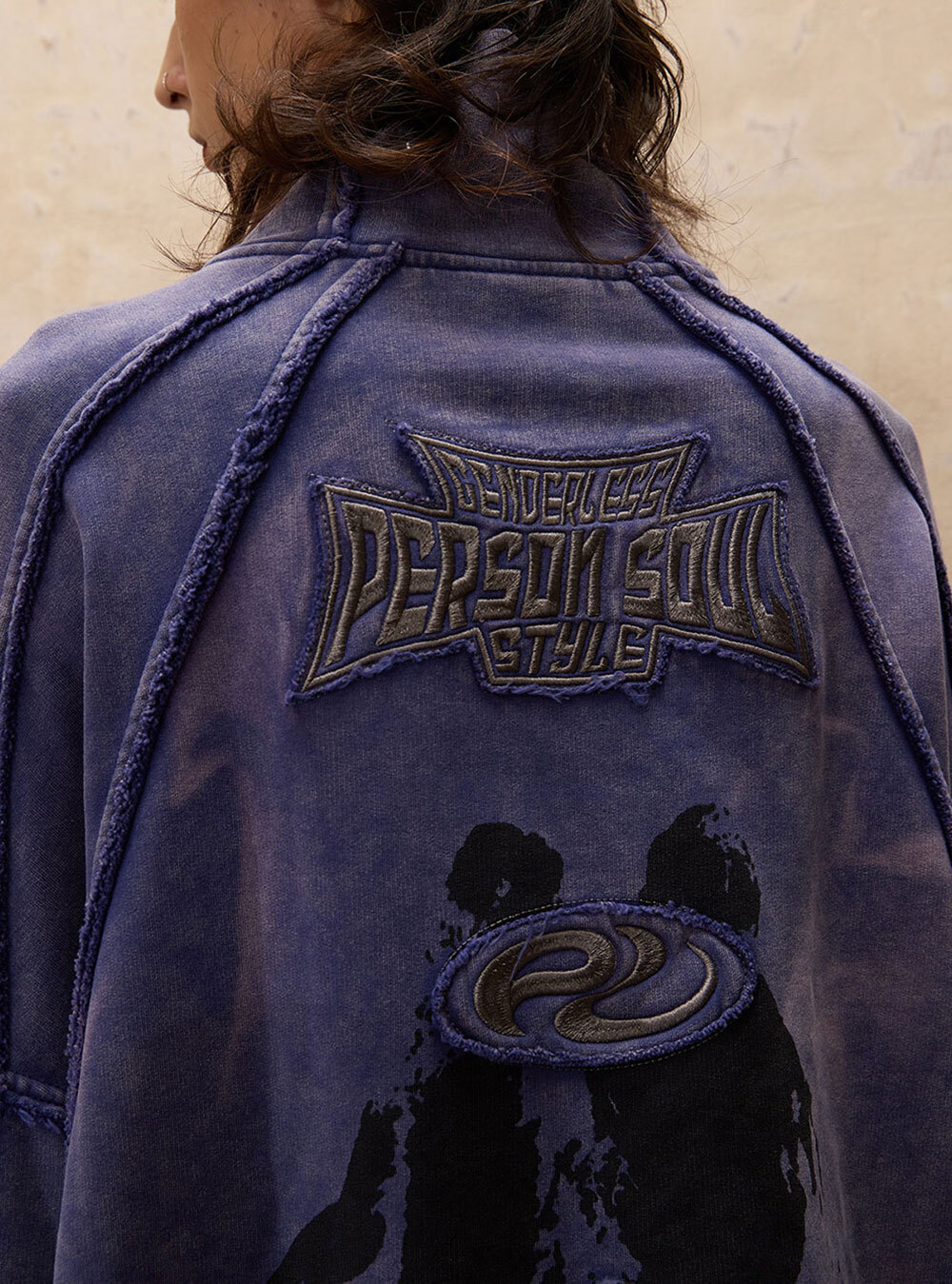 送料関税込 【PERSONSOUL】 Race-Theme Tie-Dye Sweatshirt Personsoul Yuan Symbol Tie-Dye Gradient Hoodie - personsoul