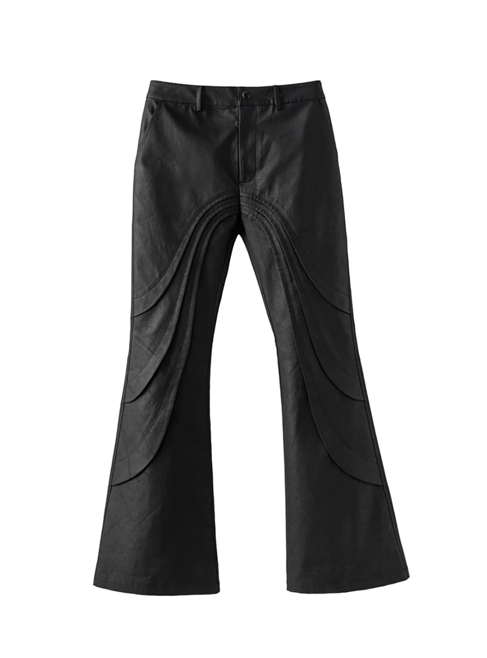FRKM SCD] Hand-coated Black Wax Pants - 비엑세스