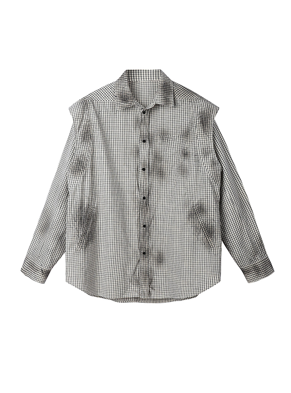 送料関税込 【D5OVE】 Distressed checkered shirt D5OVE] Distressed checkered shirt - BCAESAR