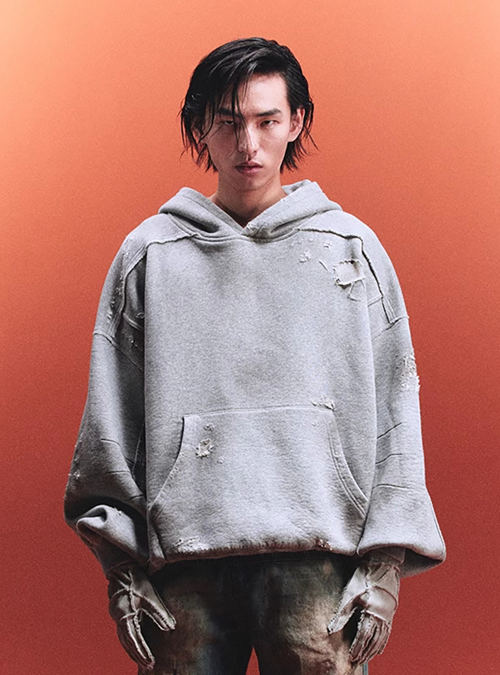 送料関税込 【D5OVE】 Heavy Washed-out Direction BOXY Shirt D5OVE] Heavy Washed-out Direction BOXY Dirty Old Sweater