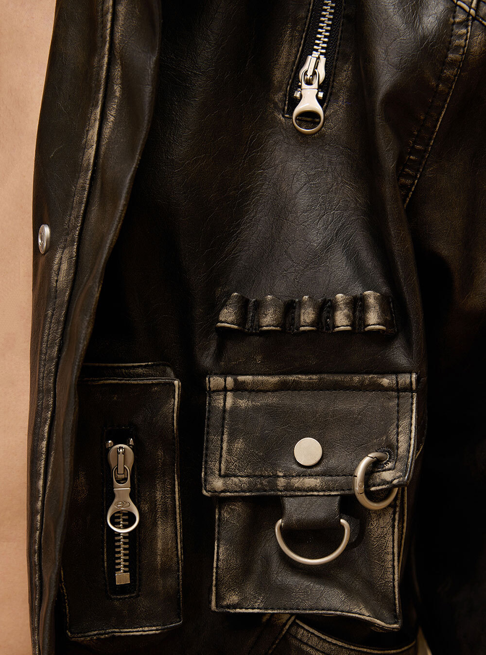 비엑세스 | [PERSONSOUL] PUNK Leather Jacket - 유니크한 스타일의