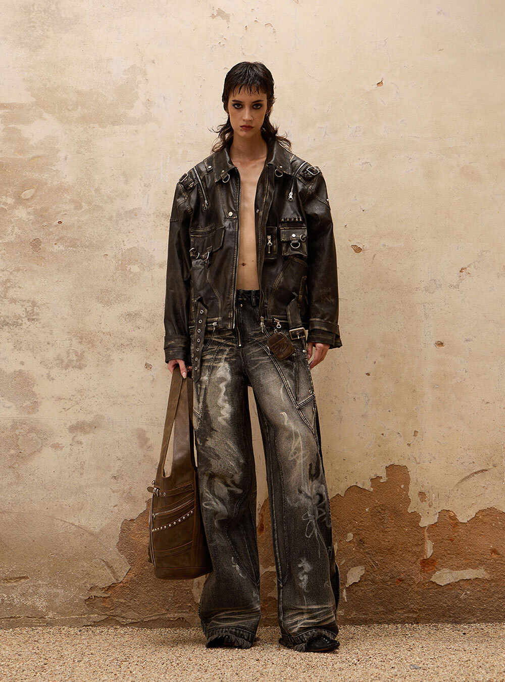 PERSONSOUL] PUNK Leather Jacket | BCAESAR