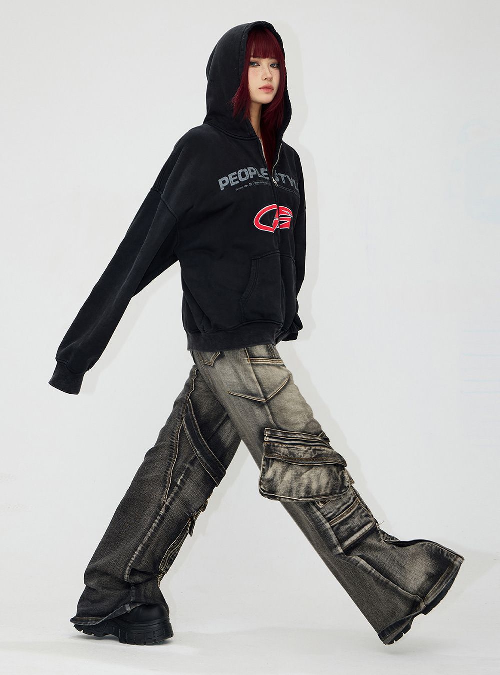 パンツ PEOPLESTYLE Multi-pocket Jeans peoplestyleマルチポケット ジーンズ