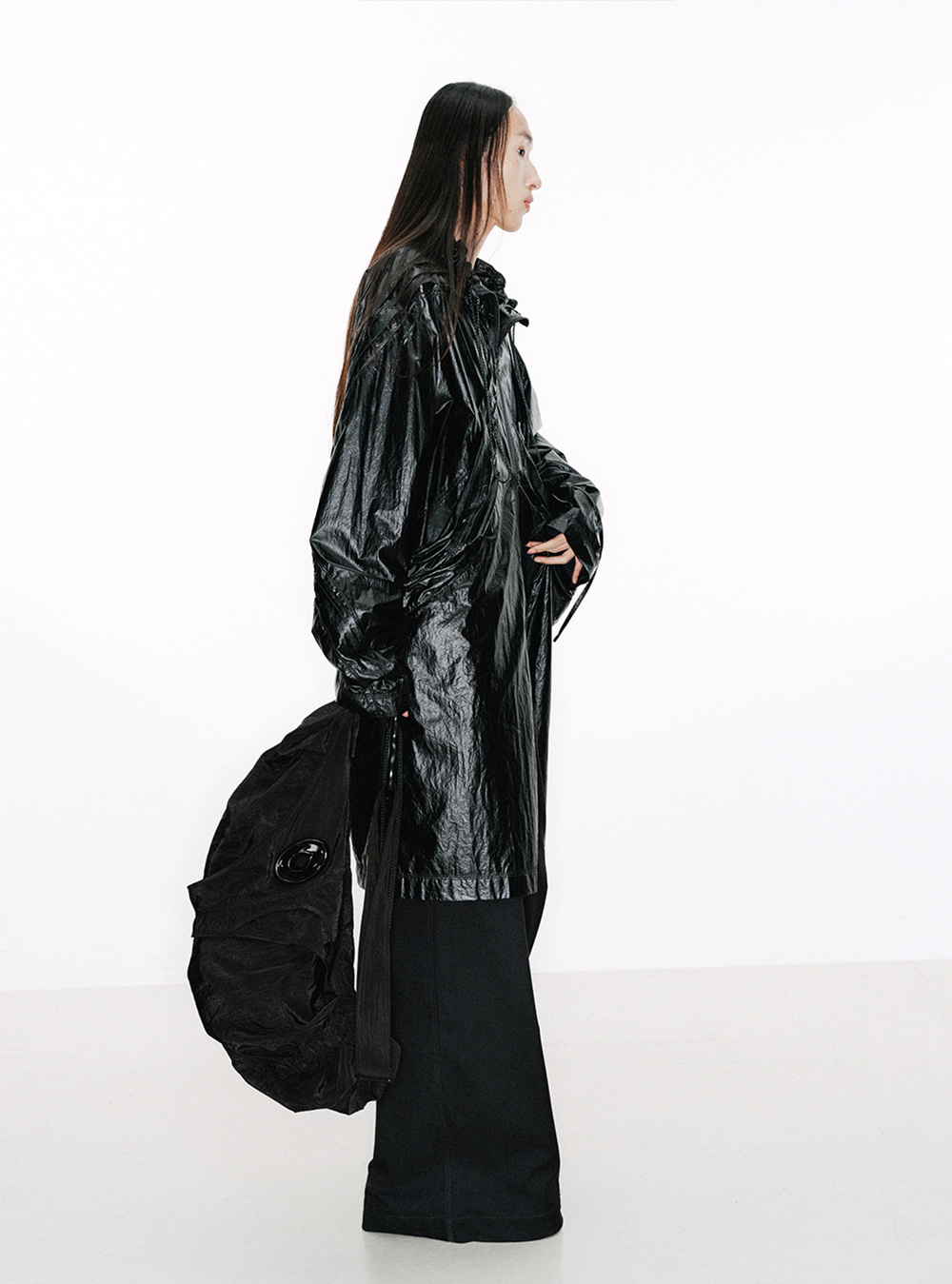 NUTEMPEROR] One Shoulder Black Cross Bag - BCAESAR