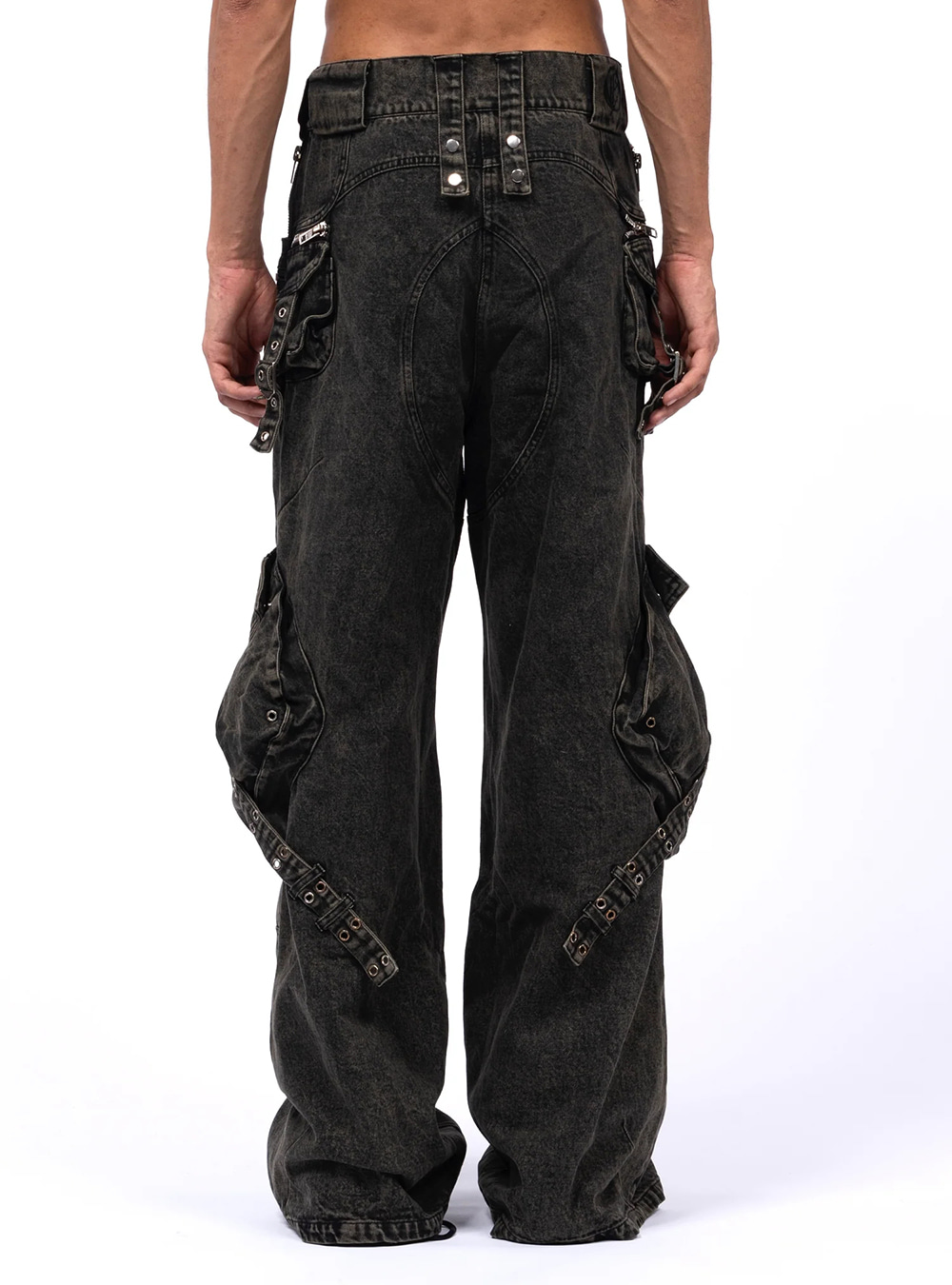 【NO/FAITH STUDIOS】GREEN BLACK USED CARGO NO/FAITH STUDIOS] GREEN BLACK USED CARGO PANTS - 비엑세스