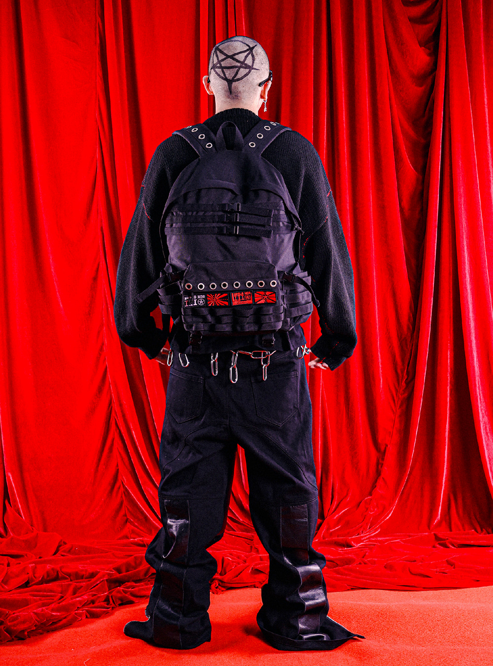 GROUPMAREK] Biker Leather Zipper Motorcycle Pants - BCAESAR
