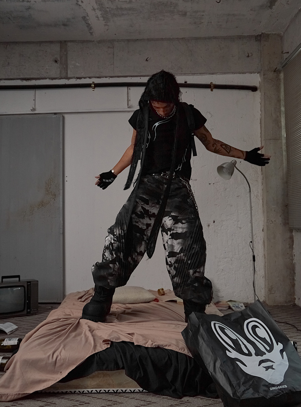 即日発送 Camouflage Baggy Pants DND4DES y2k