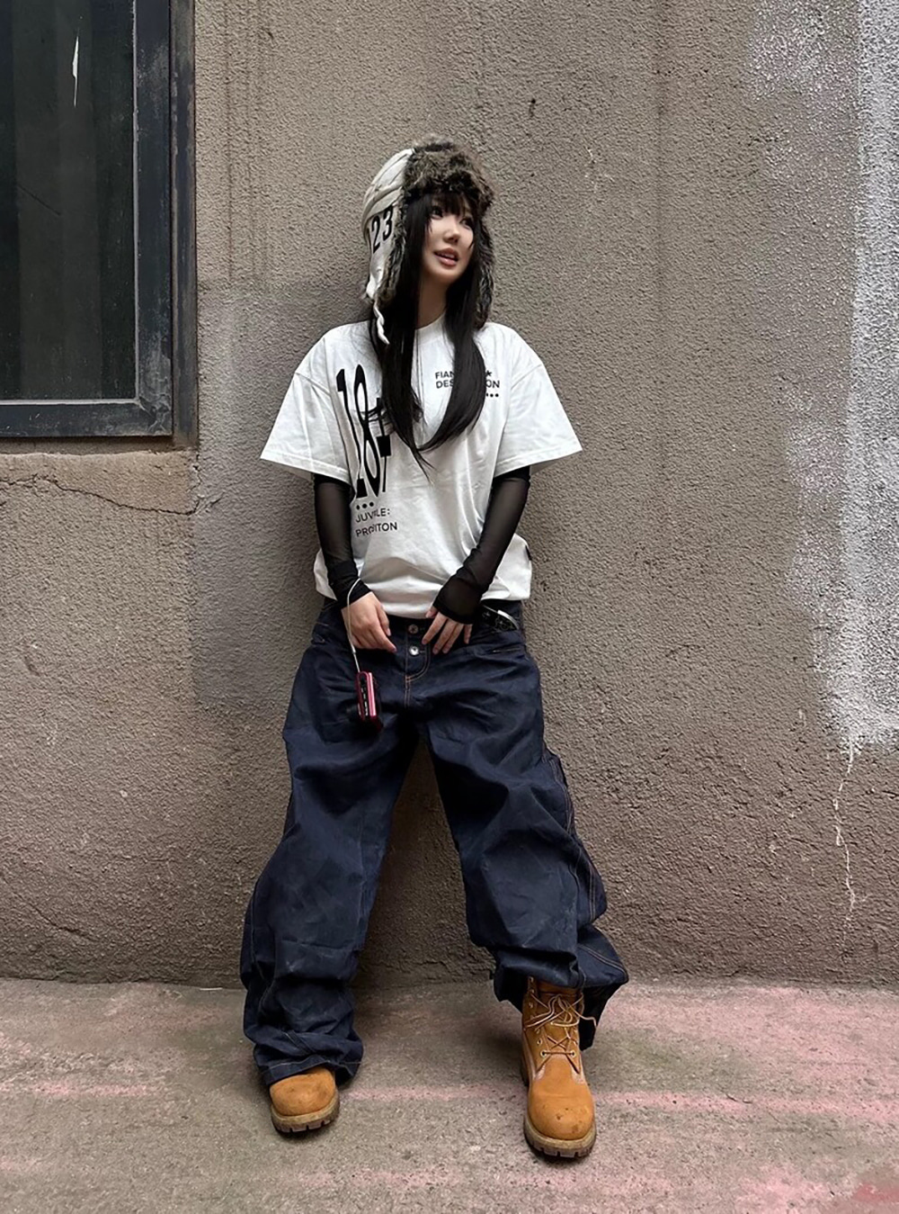 送料関税込 【NO E MOSEN】 Dark Blue Wax Dyed Baggy Jeans No E Mosen] Dark Blue Wax Dyed Baggy Jeans - 비엑세스