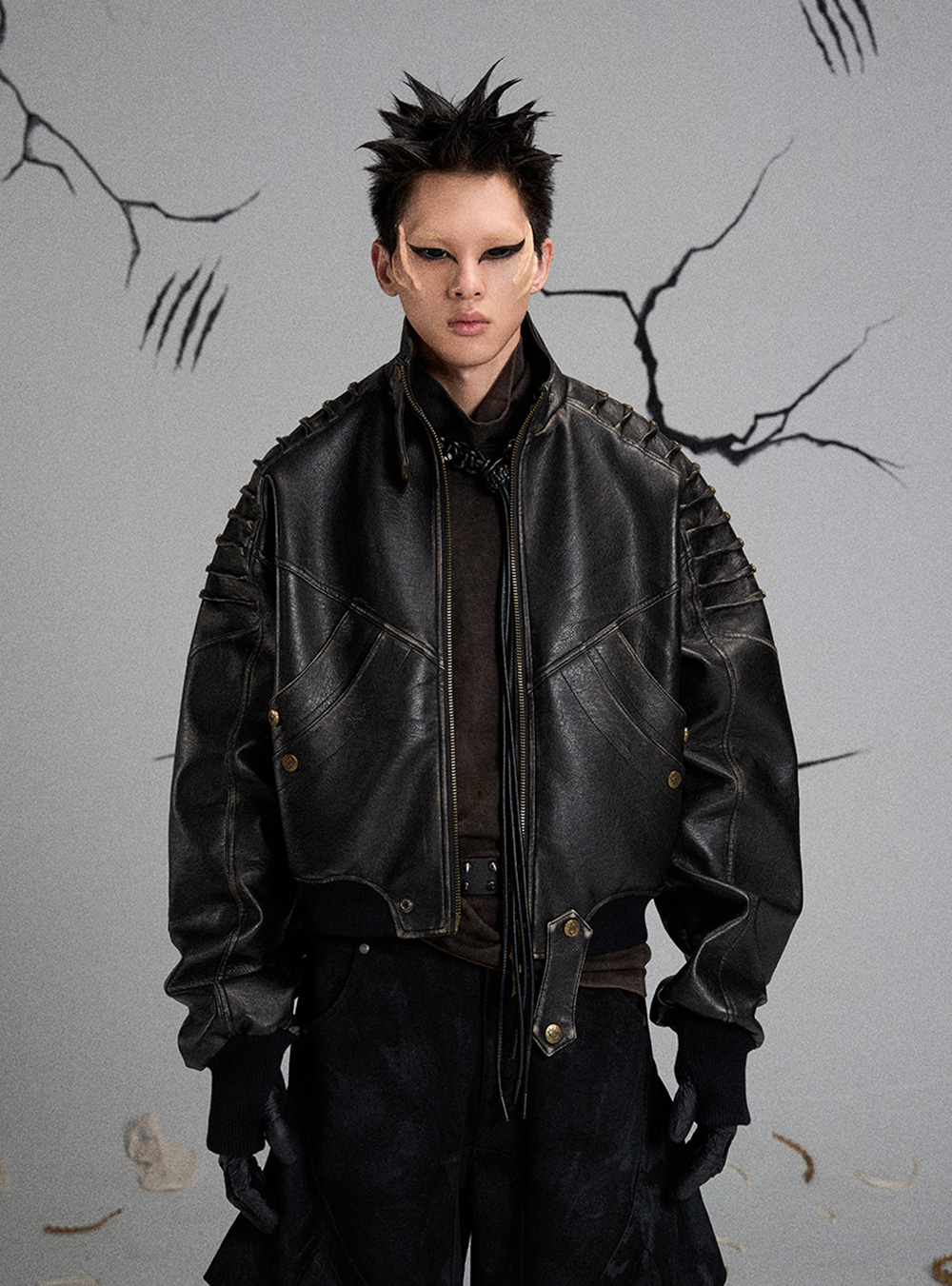 flyerrer レザージャケット s FLYERRER] Dragon Scale Leather