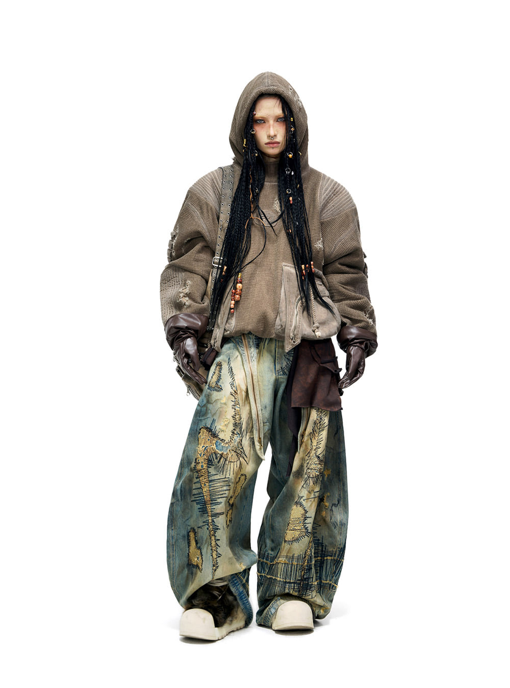 PERSONSOUL] Patche Embroidery Jeans - BCAESAR