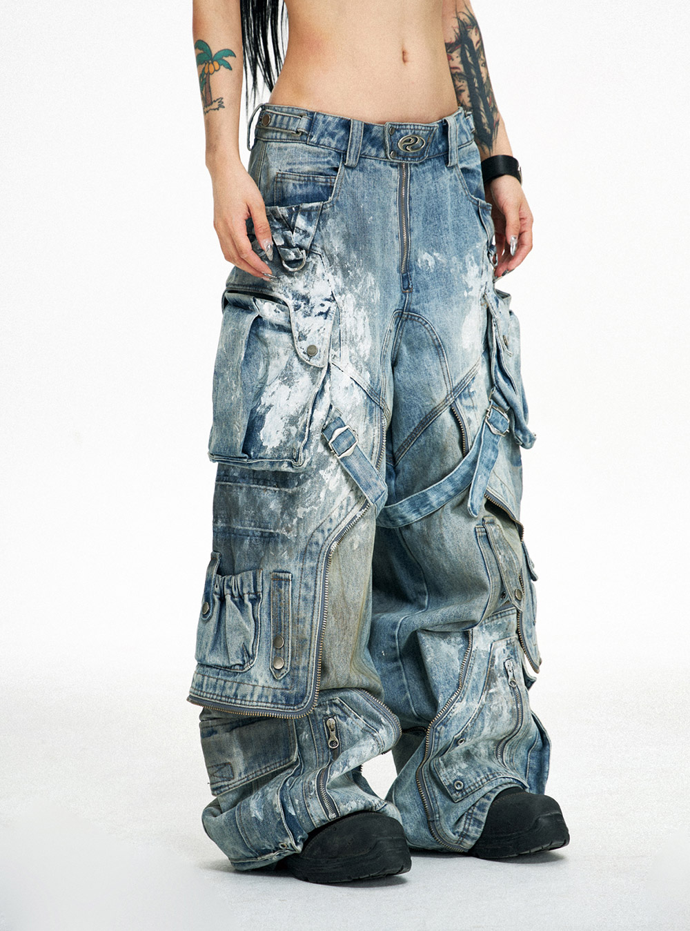 PERSONSOUL* Apricot Broken Jeans