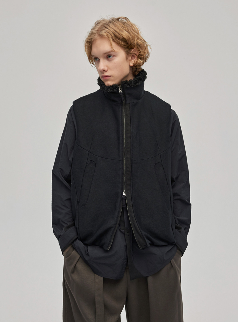 【DECESOLO】Stand collar casual jacket DECESOLO】Stand collar casual jacket