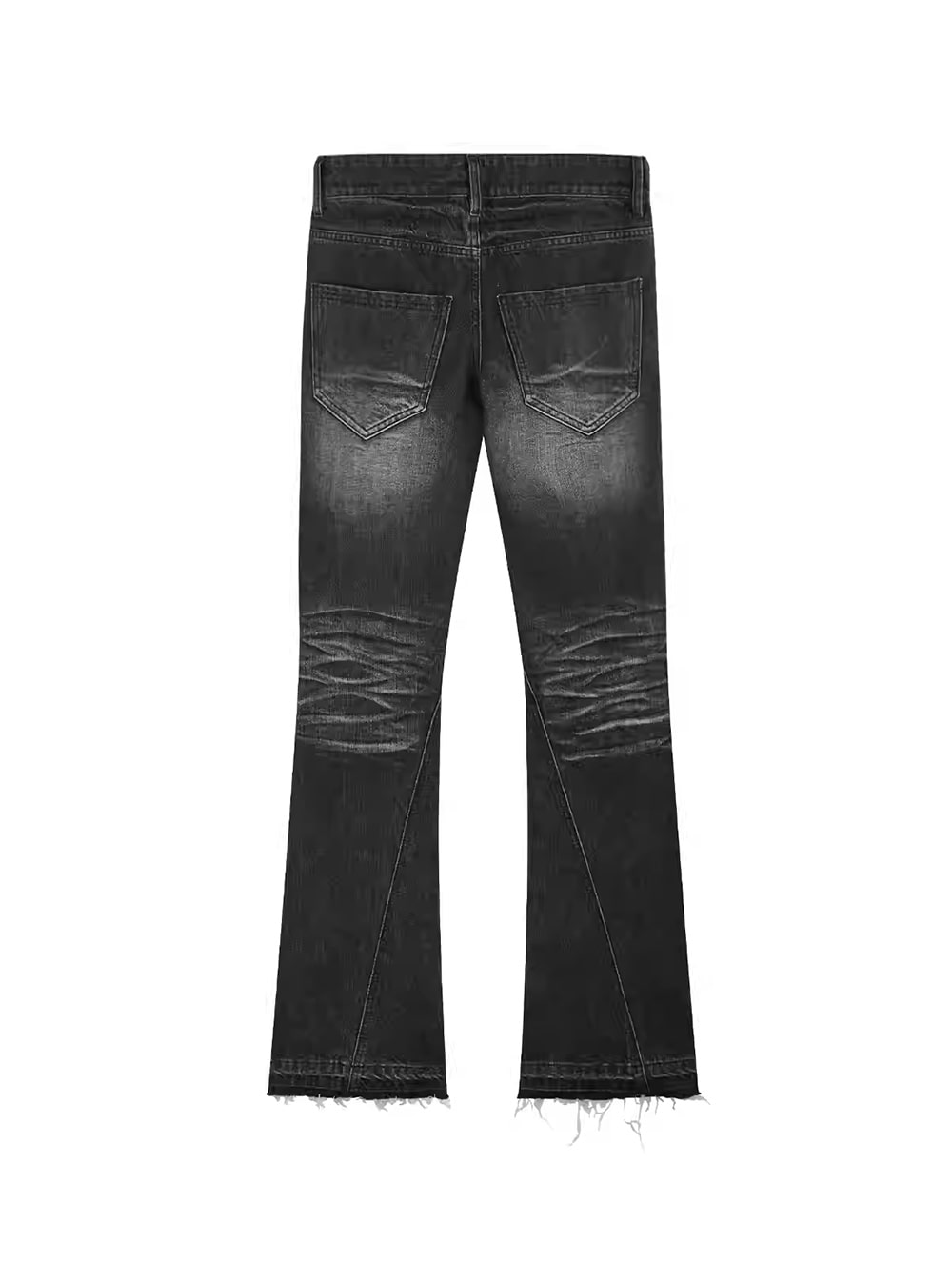 no E mosen] Distressed Grey Denim Slim Fit Jeans - BCAESAR