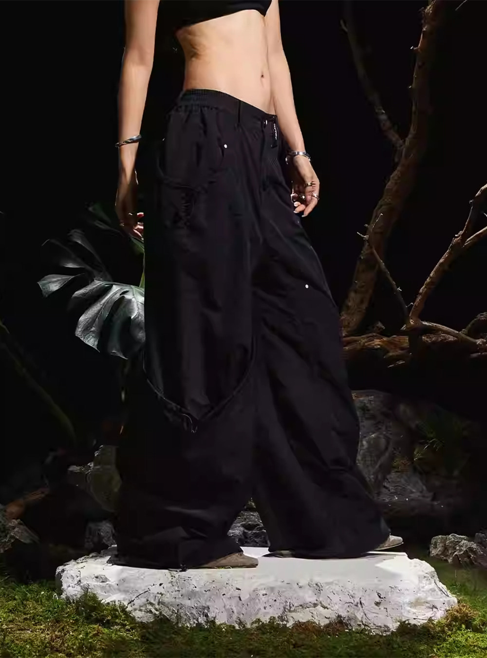 RELABEL] Six-Pocket Drawstring Nylon Pants - BCAESAR