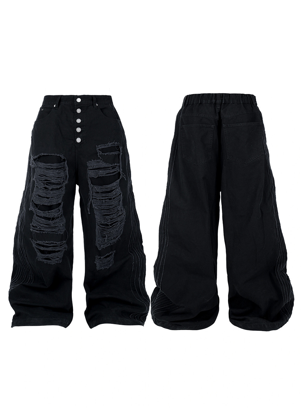 RYE CHASIN(ライチェイシン) - Washed Blue Racing Baggy Jeans
