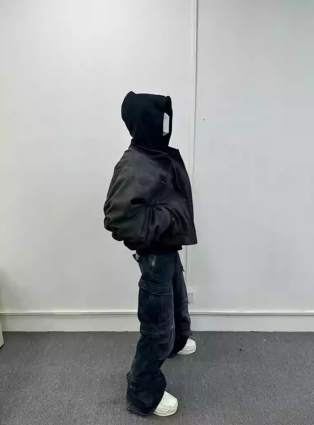 ジャケット・アウター POPPROJECT bomber jacket POPPROJECT] Dual-Layer Hooded PU Bomber Jacket - BCAESAR