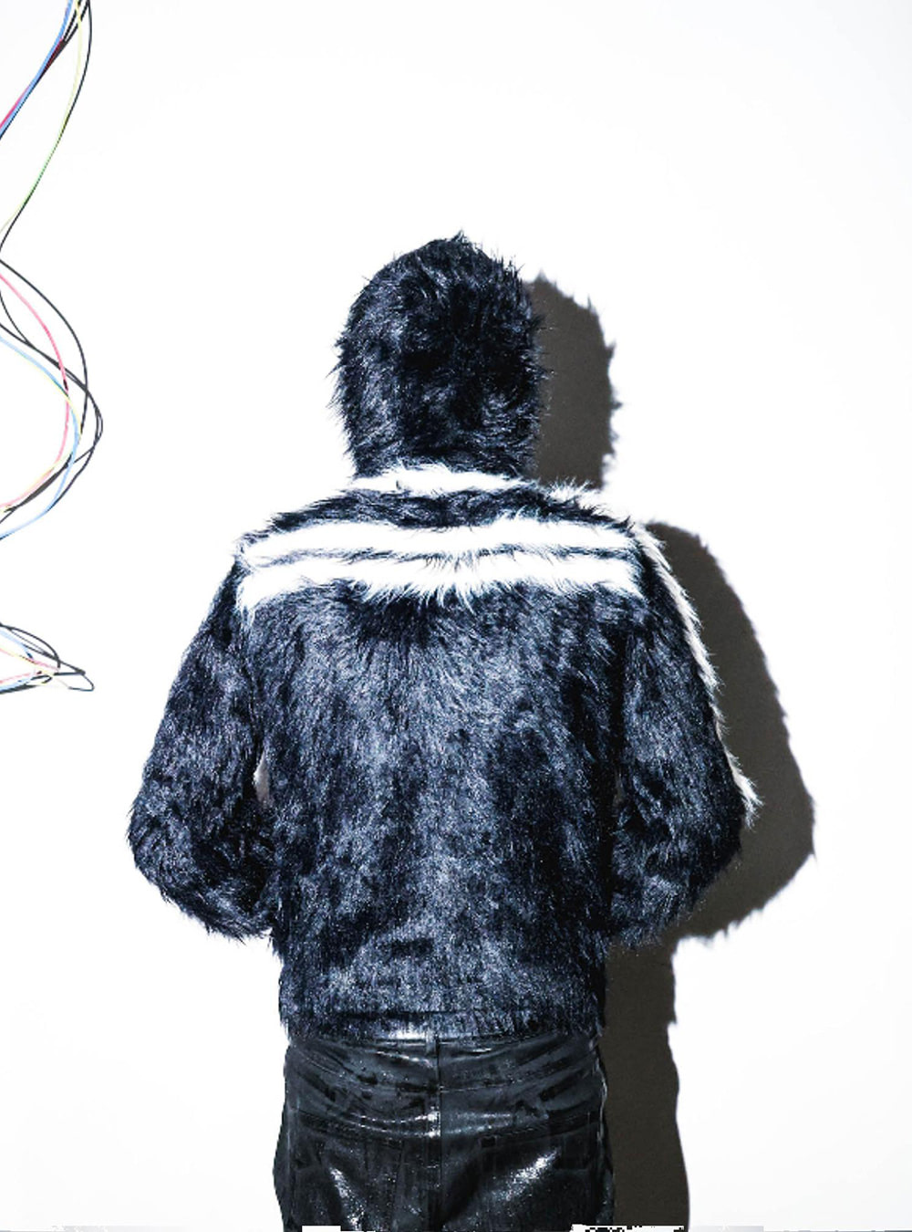 PCCVISION] Contrast Faux Fur Hoodie - BCAESAR