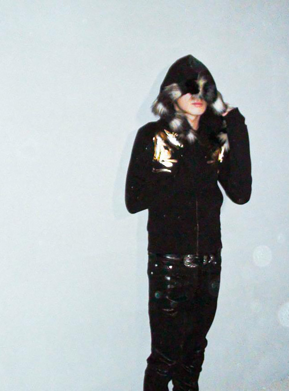 国内で当店のみ PCCVISION - Gold Print Fur-Trim Hoodie PCCVISION] Gold Print Fur-Trim Hoodie - BCAESAR