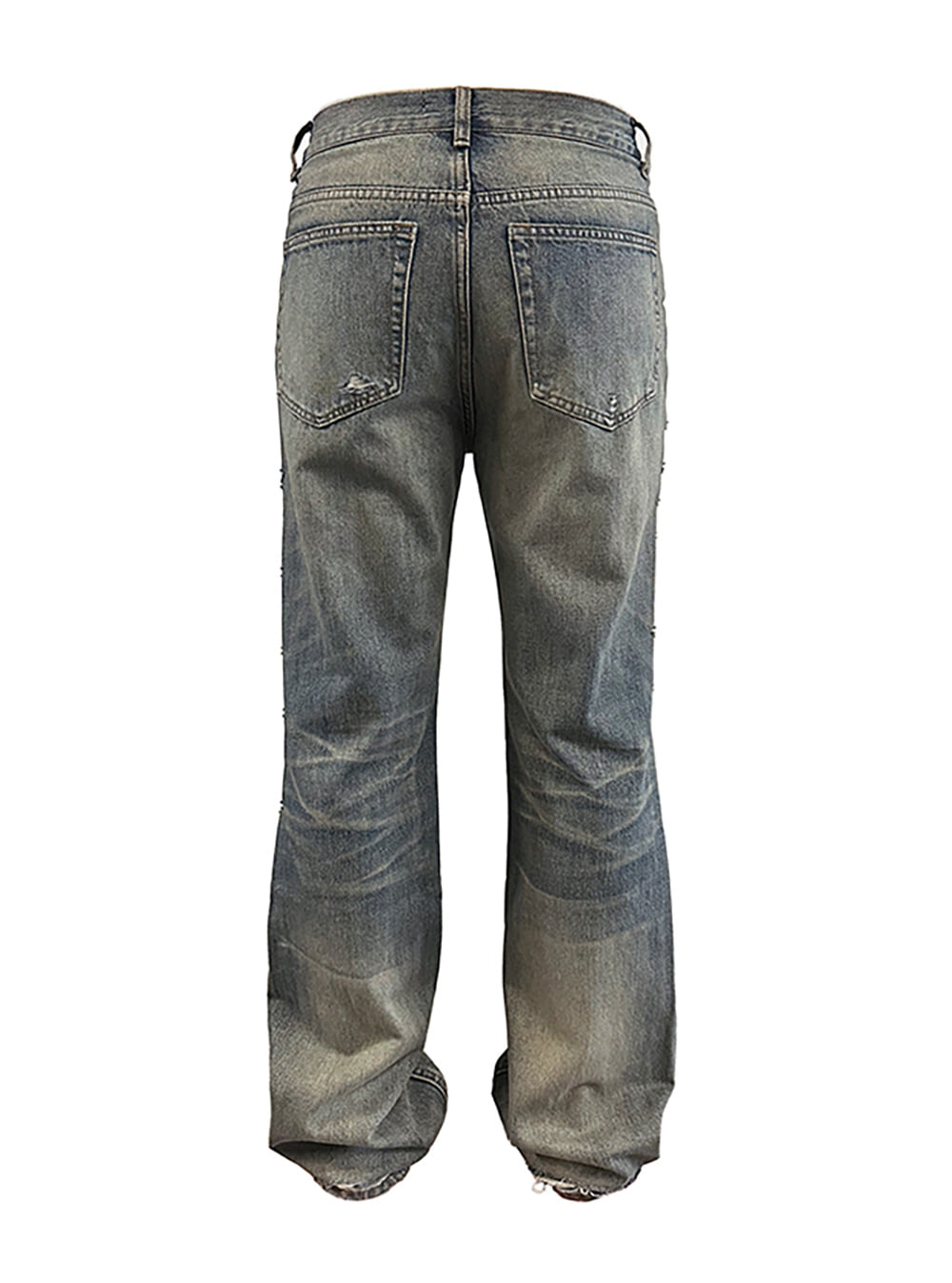 jcaesarデニム JCAESAR] Dirty Wash Scratched Jeans - BCAESAR