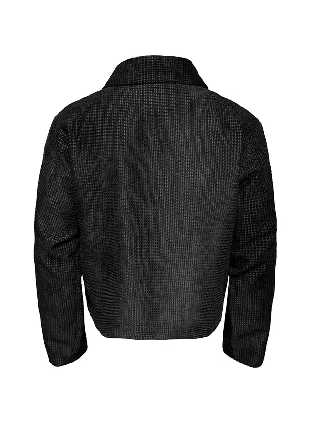 Black Checked Zipper-Jacket | BCAESAR