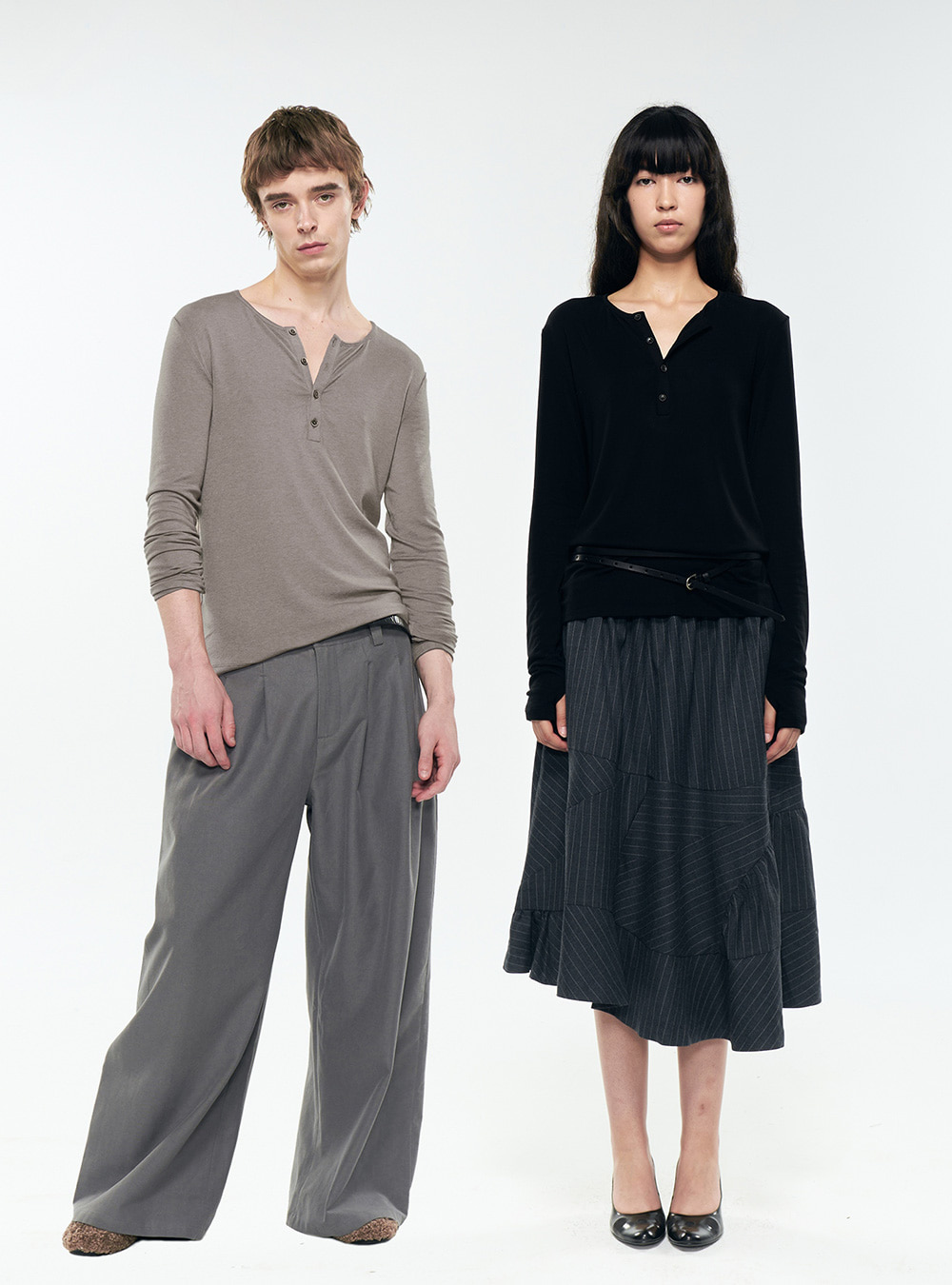 Henry Shirt Wool Knit Top (2color) - BCAESAR