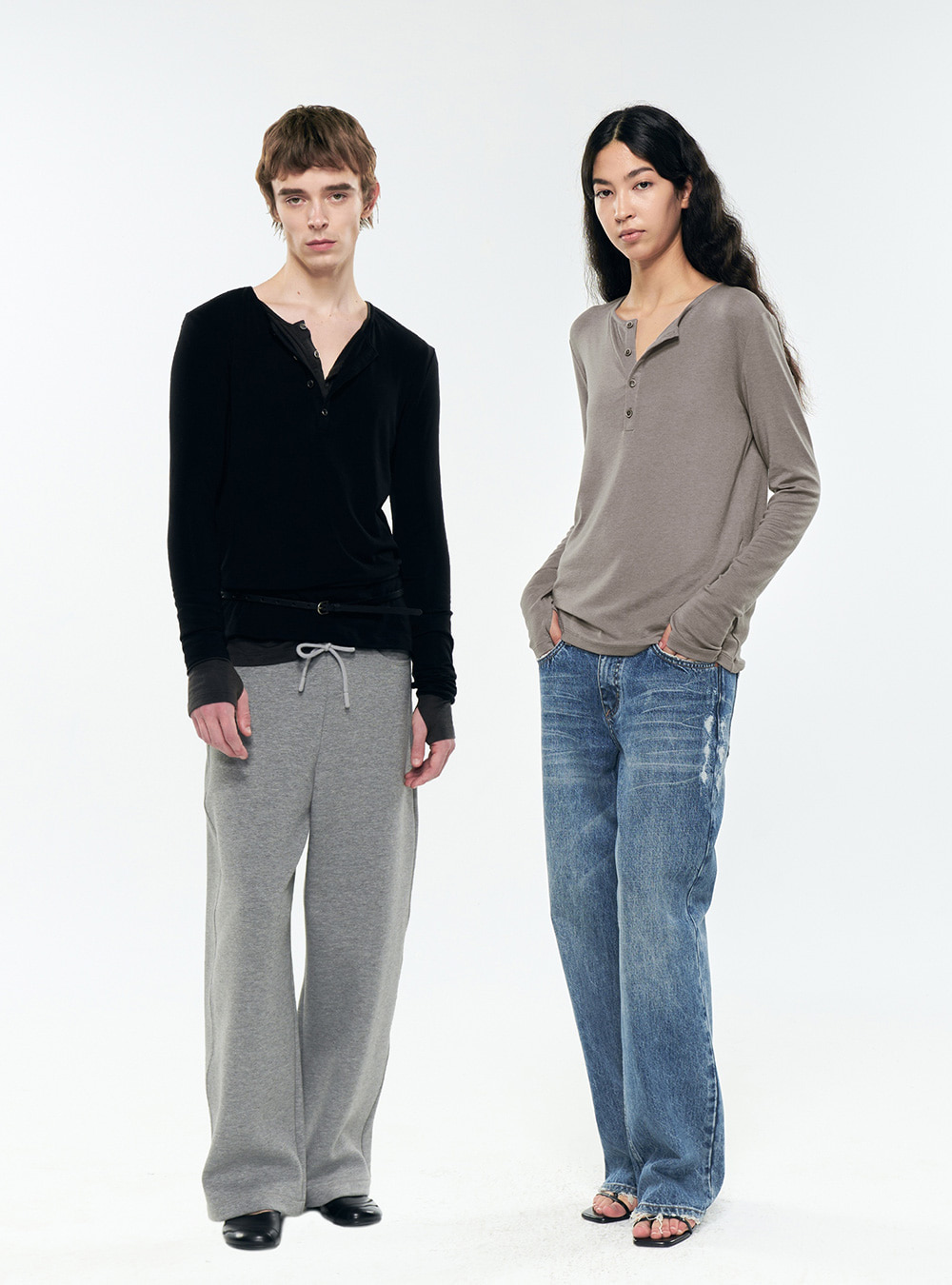 Henry Shirt Wool Knit Top (2color) - BCAESAR