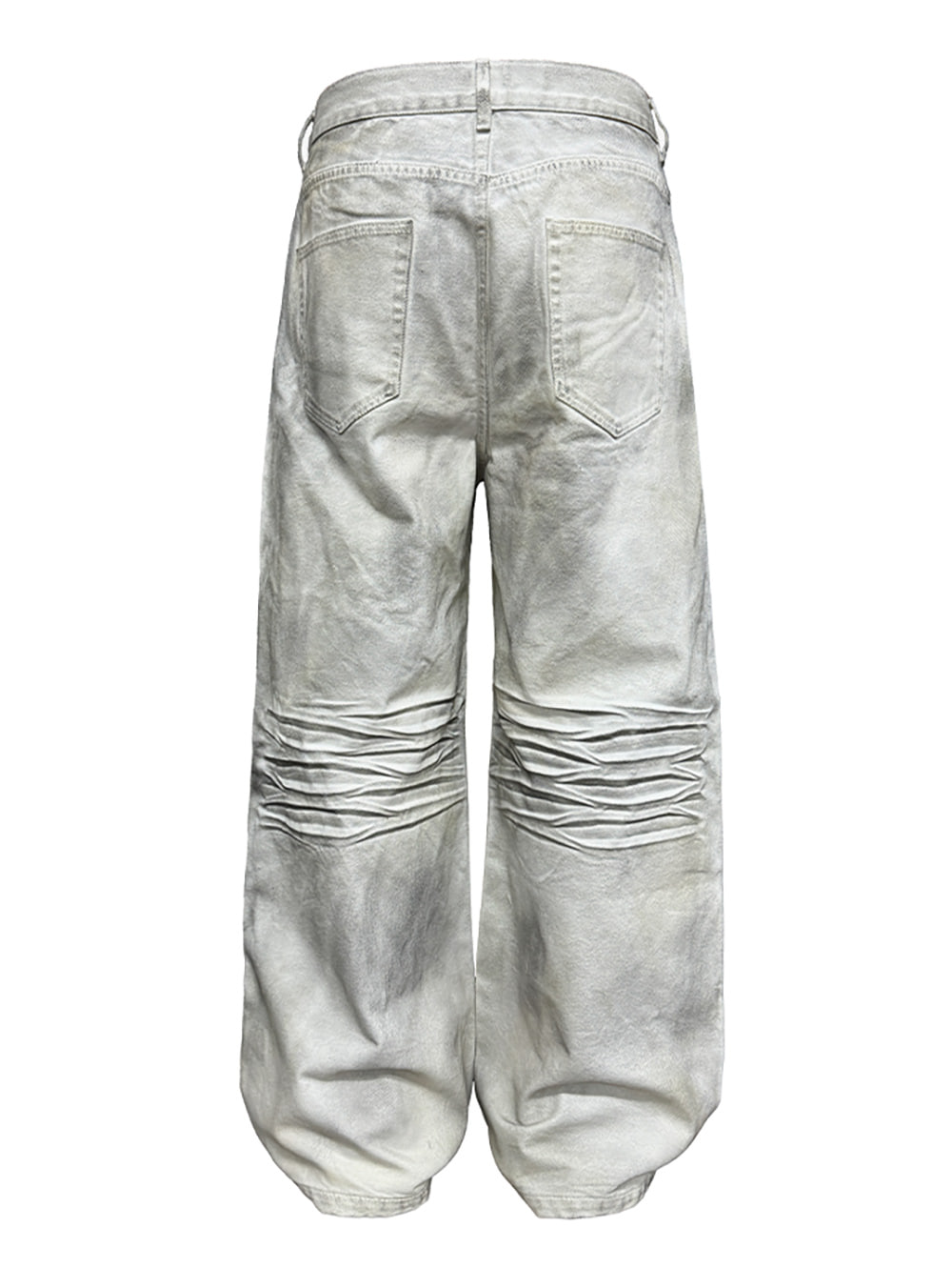 パンツ JCAESAR Distressed White Wide-Leg Denim Distressed White Wide-Leg Denim Pants - BCAESAR
